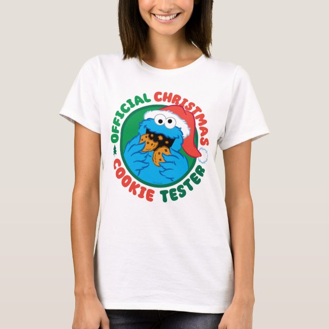 Cookie Monster | Officiell jul Cookie Tester T Shirt (Framsida)