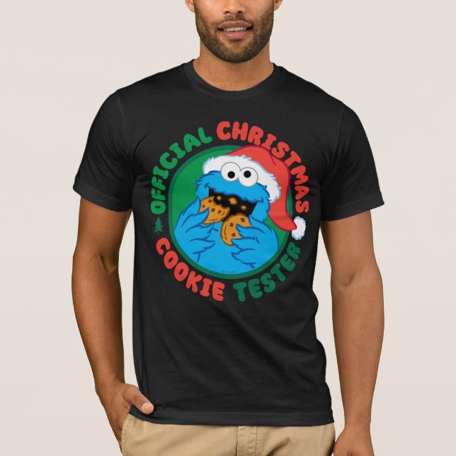 Cookie Monster | Officiell jul Cookie Tester T Shirt (Framsida)