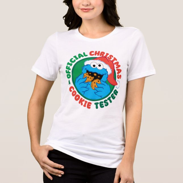 Cookie Monster | Officiell jul Cookie Tester T Shirt (Framsida)
