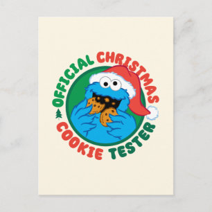 Cookie Monster   Officiell jul Cookie Tester Vykort