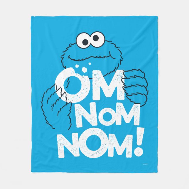 Cookie Monster | Om Nom Nom! Fleecefilt (Framsidan)