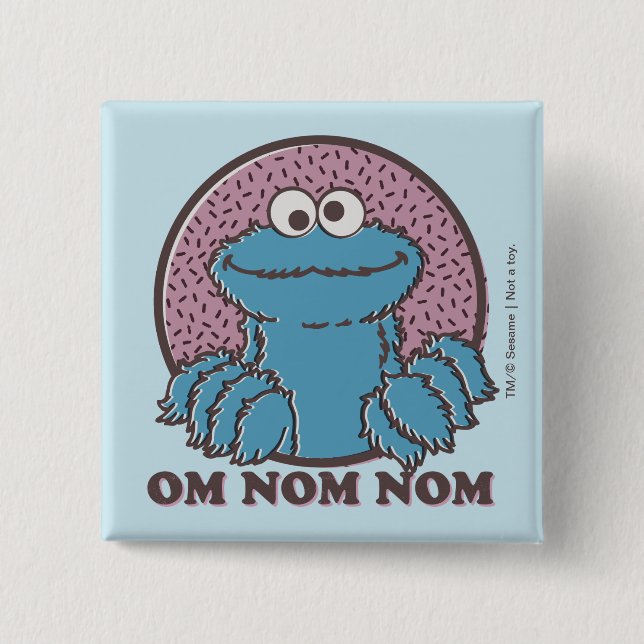 Cookie Monster | Om Nom Nom Knapp (Framsida)