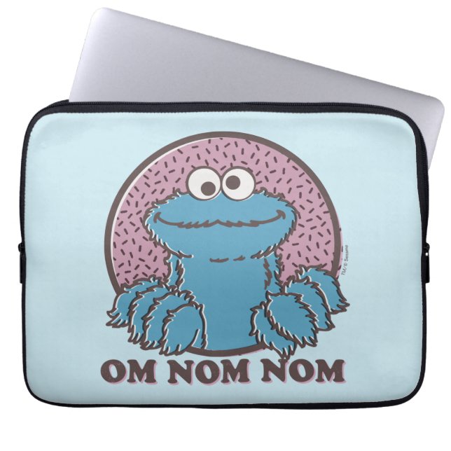 Cookie Monster | Om Nom Nom Laptop Fodral (Framsidan)