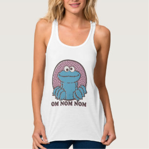 Cookie Monster   Om Nom Nom Linne Med Racerback