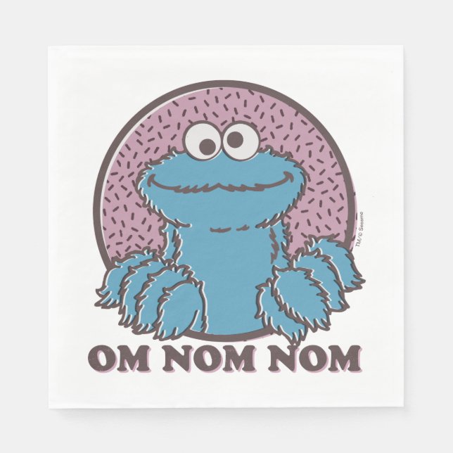 Cookie Monster | Om Nom Nom Pappersservett (Framsidan)