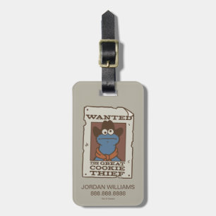 Cookie Monster Önskad Poster Bagagebricka