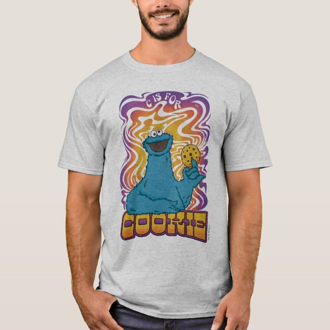 Cookie Monster | Psykedelisk T Shirt (Framsida)