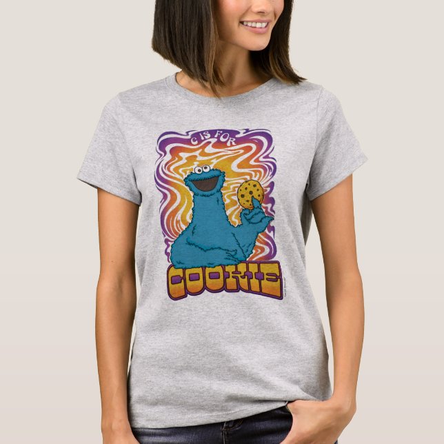 Cookie Monster | Psykedelisk T Shirt (Framsida)