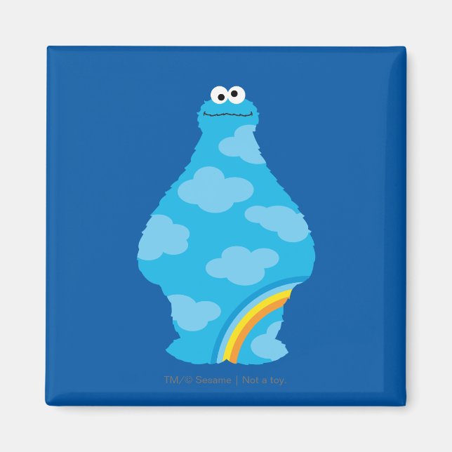 Cookie Monster Regnbågar Magnet (Framsidan)