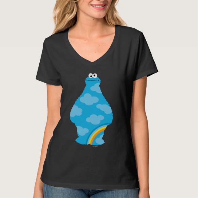 Cookie Monster Regnbågar Tee (Framsida)