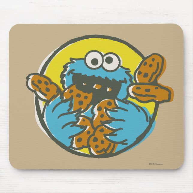 Cookie Monster Retro Musmatta (Framsidan)