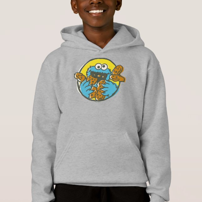 Cookie Monster Retro T Shirt (Framsida)