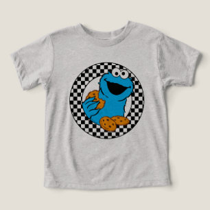 Cookie Monster Rutig Mönster T Shirt