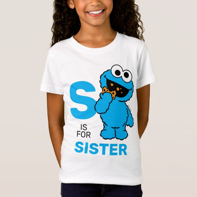 Cookie Monster | S är för syster T Shirt (Framsida)
