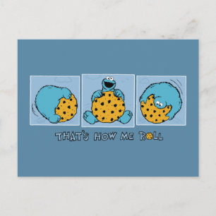 Cookie Monster Så här rullar jag Vykort