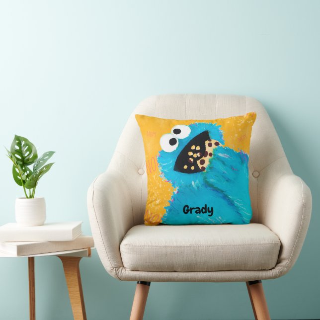 Cookie Monster Sesame Street Design Tävling Kudde (Stol)