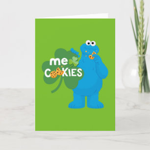 Cookie Monster   Shamrock kärlek Helgkort