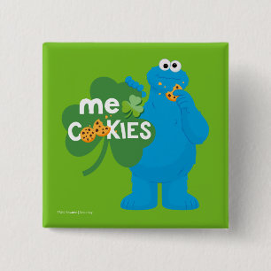 Cookie Monster Shamrock Kärlek Knapp
