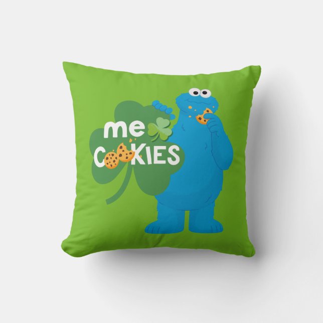 Cookie Monster | Shamrock Kärlek Kudde (Framsida)