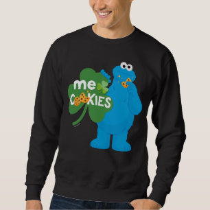 Cookie Monster Shamrock Kärlek Lång Ärmad Tröja