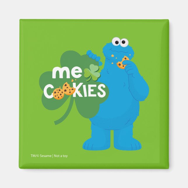 Cookie Monster | Shamrock Kärlek Magnet (Framsidan)