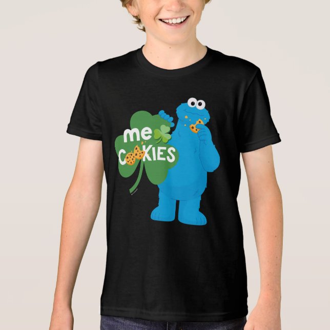 Cookie Monster | Shamrock Kärlek T Shirt (Framsida)