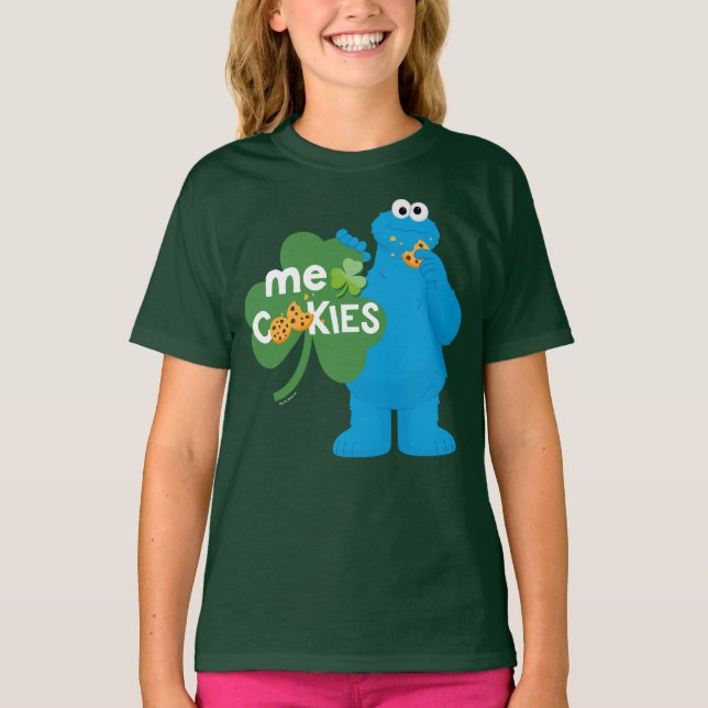 Cookie Monster | Shamrock Kärlek T Shirt (Framsida)