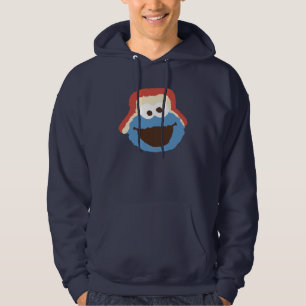 Cookie Monster Skogs Ansikte Hoodie