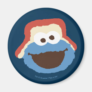 Cookie Monster Skogs Ansikte Magnet