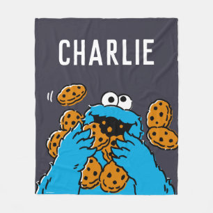 Cookie Monster som äter alla kakor Fleecefilt