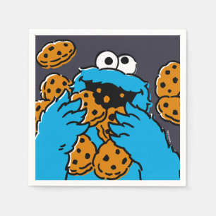 Cookie Monster som äter alla kakor Pappersservett