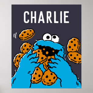 Cookie Monster som äter alla kakor Poster