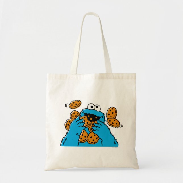 Cookie Monster som äter alla kakor Tygkasse (Framsidan)