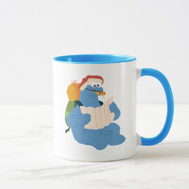 Cookie Monster som läser Karta Mugg (Höger)