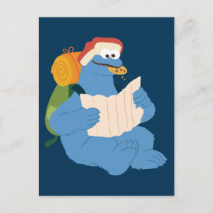 Cookie Monster som läser Karta Vykort