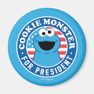 Cookie Monster som president Magnet