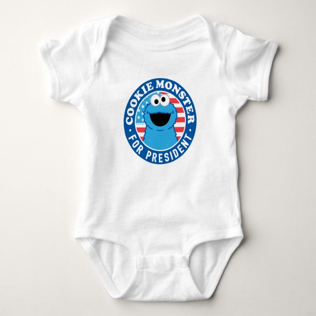 Cookie Monster som president T Shirt (Framsida)