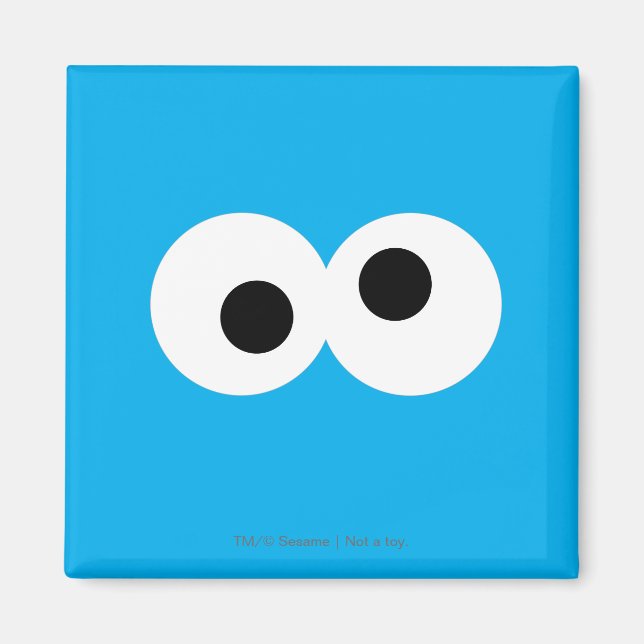 Cookie Monster Stort Ansikte Magnet (Framsidan)