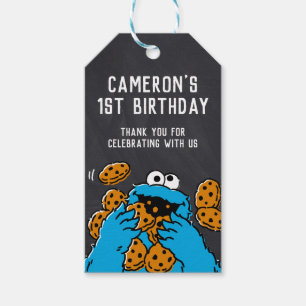 Cookie Monster   Tack för 1-årsdagen Presentetikett