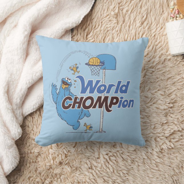 Cookie Monster | Tagning av basket Ringar Kudde (Filt)