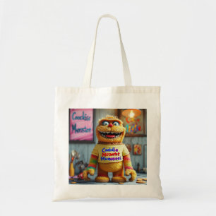 Cookie Monster Tote Bag - Roligt och hållbar ekovä Tygkasse