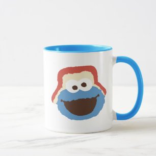 Cookie Monster Träland Ansikte Mugg