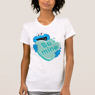 Cookie Monster "Var Min" Alla Hjärtans Dag Godis H T Shirt