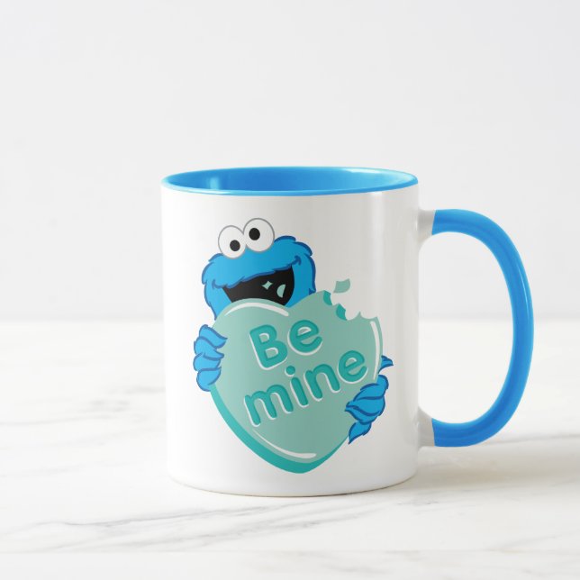 Cookie Monster "Var Min" Alla Hjärtans Dag Godis Mugg (Höger)