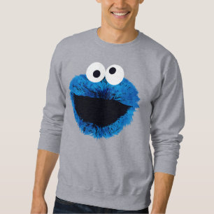 Cookie Monster Vattenfärgstrend Lång Ärmad Tröja