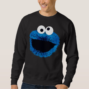 Cookie Monster Vattenfärgstrend Lång Ärmad Tröja