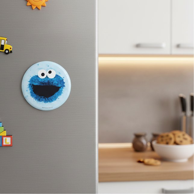 Cookie Monster | Vattenfärgstrend Magnet (Skapare uppladdad)