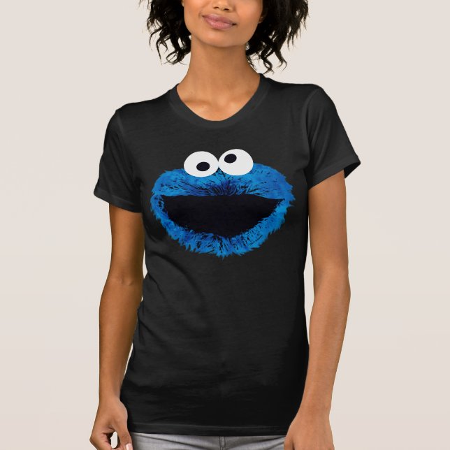Cookie Monster | Vattenfärgstrend T-shirt (Framsida)