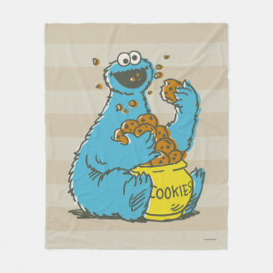 Cookie Monster-Vintage Fleecefilt