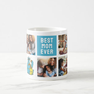 Cookie Monster-Vintage Mamma Photo Collage Kaffemugg